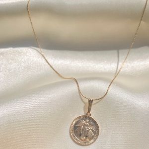 “Virgin Mary coin” necklace
